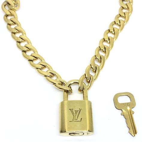 louis vuitton chain padlock necklace|louis vuitton padlock necklace silver.